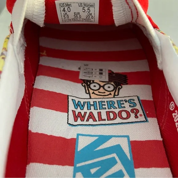 VANS X WALDO Like New Limited Edition Printed Slip On Shoe Size 5.5 - Picture 7 of 8